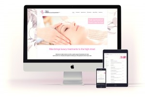 Bliss Beauty website design and branding project