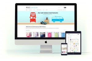 Contemporary Wall Stickers website design and branding project